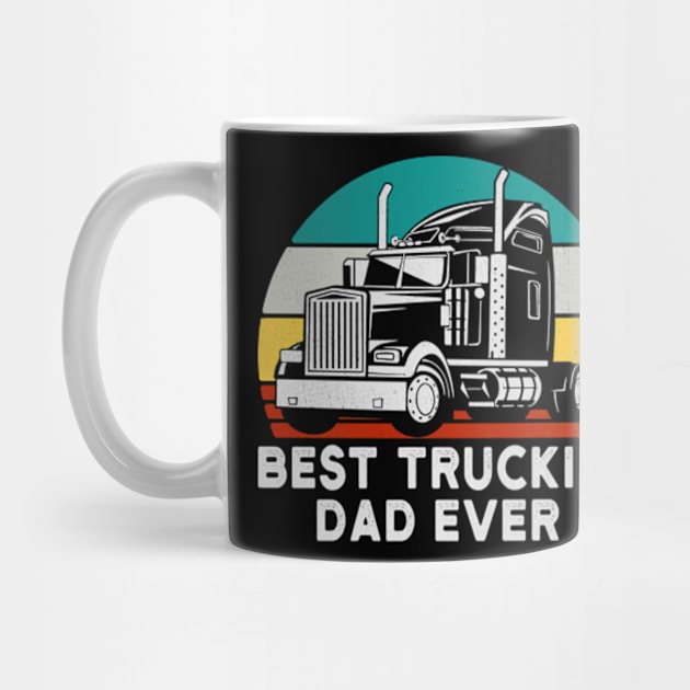Best Truckin Dad Ever Funny Vintage by MargeretSholes